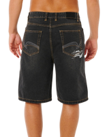 Inner Visions Denim Walkshorts in Dark Acid Black