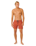 The Rip Curl Mens Mirage Retro Golden Hour Boardshorts in Baked Clay