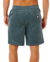 Premium Surf Cord Volley Shorts in Pine Night