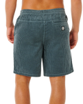 Premium Surf Cord Volley Shorts in Pine Night