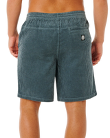 Premium Surf Cord Volley Shorts in Pine Night