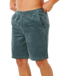 Premium Surf Cord Volley Shorts in Pine Night
