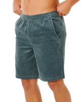 Premium Surf Cord Volley Shorts in Pine Night
