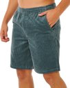 Premium Surf Cord Volley Shorts in Pine Night