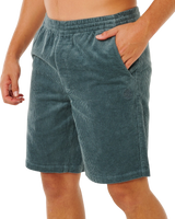Premium Surf Cord Volley Shorts in Pine Night