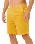 Premium Surf Cord Volley Shorts in Golden Hour
