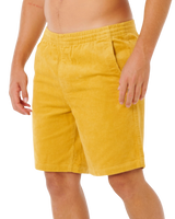 Premium Surf Cord Volley Shorts in Golden Hour