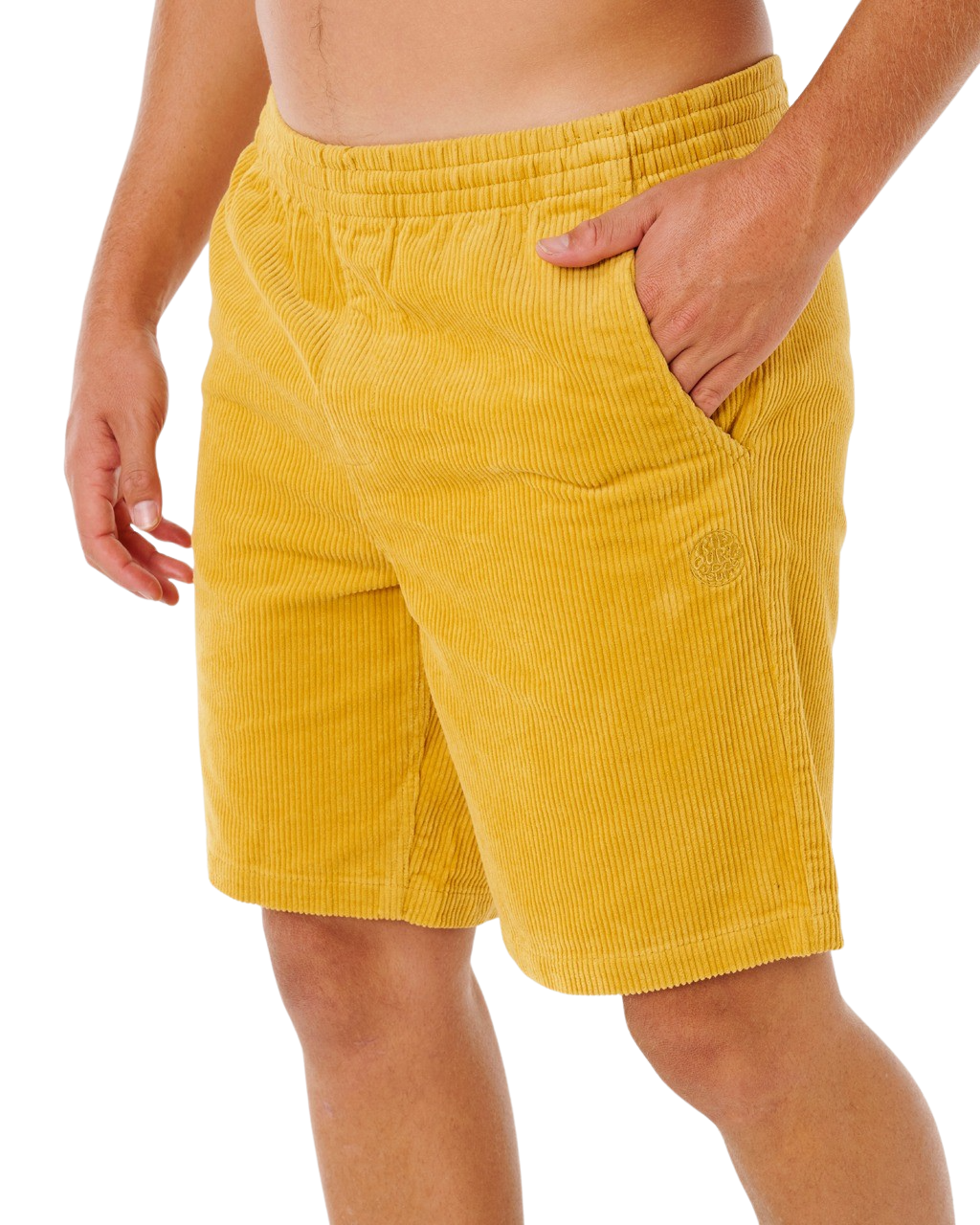 Premium Surf Cord Volley Shorts in Golden Hour