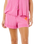 Hotel Malibu Embroidered Shorts in Super Pink