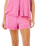 Hotel Malibu Embroidered Shorts in Super Pink