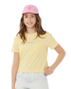 The Rip Curl Girls Girls Sunset Skies Crop T-Shirt in Banana