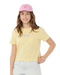 The Rip Curl Girls Girls Sunset Skies Crop T-Shirt in Banana