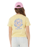 The Rip Curl Girls Girls Sunset Skies Crop T-Shirt in Banana