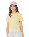 The Rip Curl Girls Girls Sunset Skies Crop T-Shirt in Banana