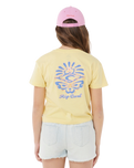 The Rip Curl Girls Girls Sunset Skies Crop T-Shirt in Banana