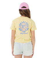 The Rip Curl Girls Girls Sunset Skies Crop T-Shirt in Banana