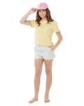 The Rip Curl Girls Girls Sunset Skies Crop T-Shirt in Banana