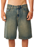 The Rip Curl Mens Archive Dirty Denim Walkie Shorts in Dirty Mid Blue