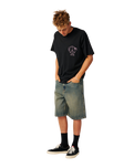 The Rip Curl Mens Archive Dirty Denim Walkie Shorts in Dirty Mid Blue