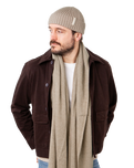 The Barts Mens Soho Scarf in Taupe