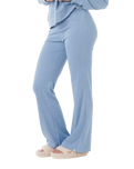 Cosy Flare Trousers in Blue Marle