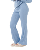 Cosy Flare Trousers in Blue Marle