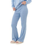 Cosy Flare Trousers in Blue Marle
