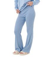 Cosy Flare Trousers in Blue Marle