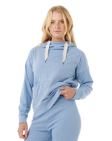 Cosy Flare Trousers in Blue Marle