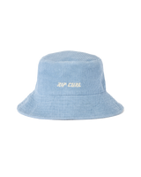 The Rip Curl Womens Icons Of Surf Bucket Hat in Washed Blue