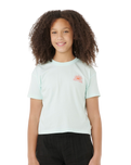 Girls Sunrise Crop T-Shirt in Mint