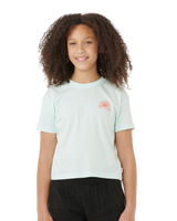 Girls Sunrise Crop T-Shirt in Mint