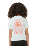 Girls Sunrise Crop T-Shirt in Mint