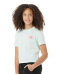 Girls Sunrise Crop T-Shirt in Mint