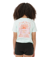 Girls Sunrise Crop T-Shirt in Mint