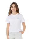 Girls Sunrise Crop T-Shirt in White