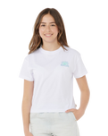 Girls Sunrise Crop T-Shirt in White