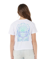 Girls Sunrise Crop T-Shirt in White