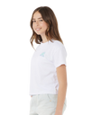 Girls Sunrise Crop T-Shirt in White