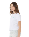 Girls Sunrise Crop T-Shirt in White