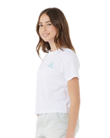 Girls Sunrise Crop T-Shirt in White