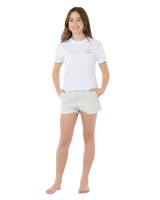 Girls Sunrise Crop T-Shirt in White