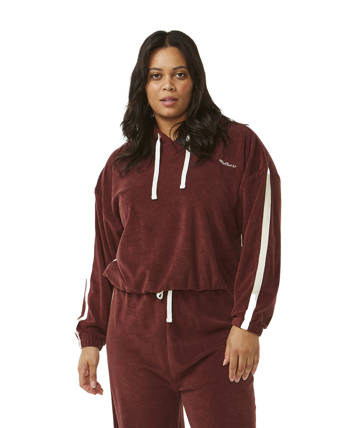 The Rip Curl Womens Revival Terry Hoodie in Plum