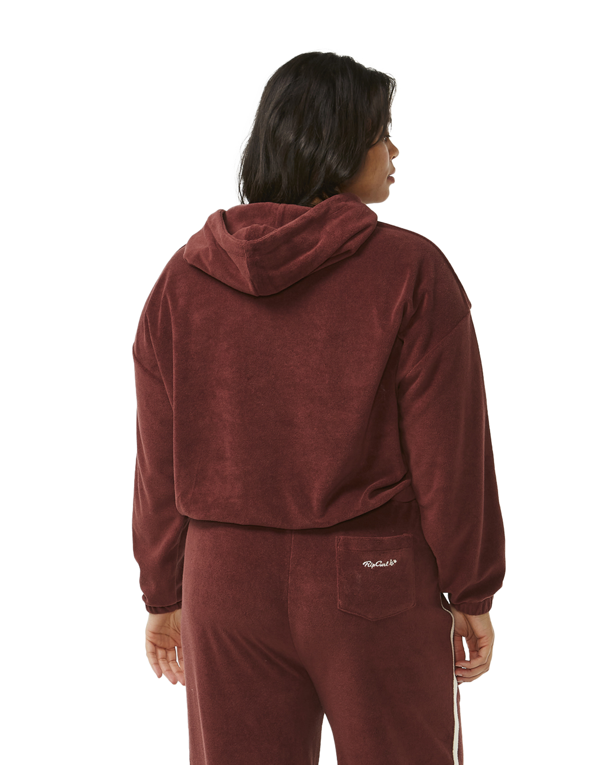 The Rip Curl Womens Revival Terry Hoodie in Plum