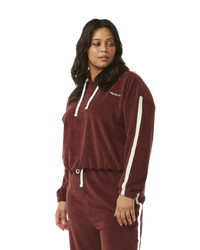 The Rip Curl Womens Revival Terry Hoodie in Plum