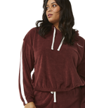 The Rip Curl Womens Revival Terry Hoodie in Plum