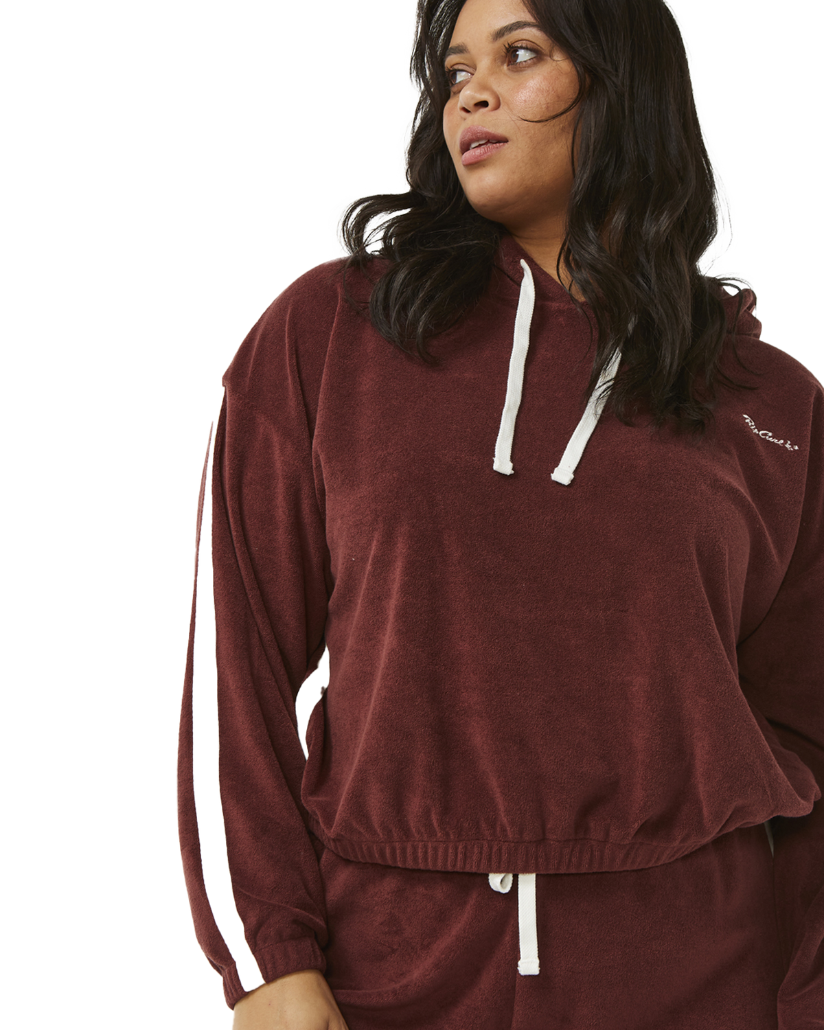 The Rip Curl Womens Revival Terry Hoodie in Plum