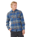 The Rip Curl Mens Search Flannel Shirt in Light Navy
