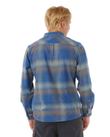 The Rip Curl Mens Search Flannel Shirt in Light Navy
