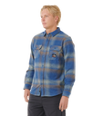 The Rip Curl Mens Search Flannel Shirt in Light Navy